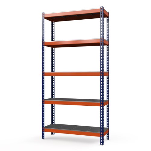 Среднегрузовой стеллаж Профи-Т 2500x1845x455 мм. Ярусы: оцинк. мет. усил. 5 шт. (Т-120/L M/5/У)