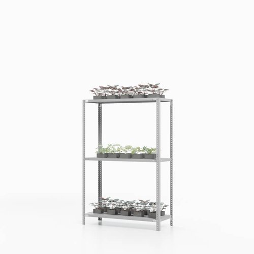 Стеллаж железный для цветов ТС Лайт, 1500х700х500 мм. Полки: 3 шт. металл перф. (ТС 15070531)