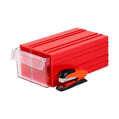 Пластиковый короб С-2 красный/прозрачный (140х232х100)