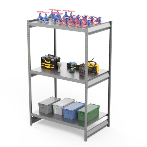 Стеллаж СГ Ультра / СГУ (2000х1500х800 мм) 3 яруса, цинк (СГУ 2015083)