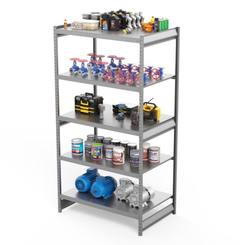 Стеллаж СГ Ультра / СГУ (2500х1500х500 мм) 5 ярусов, цинк