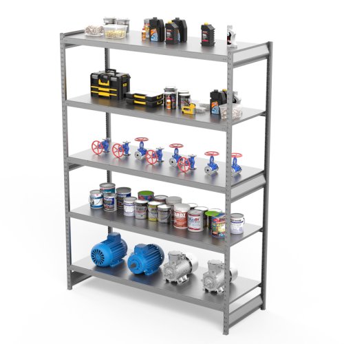 Стеллаж СГ Ультра / СГУ (2500х2100х800 мм) 5 ярусов, цинк (СГУ 2521085)