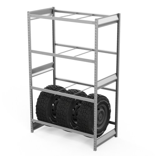 Стеллаж СГ Ультра / СГУ (2500х1500х500) 4 яруса, без настила, для шин, дисков, колес